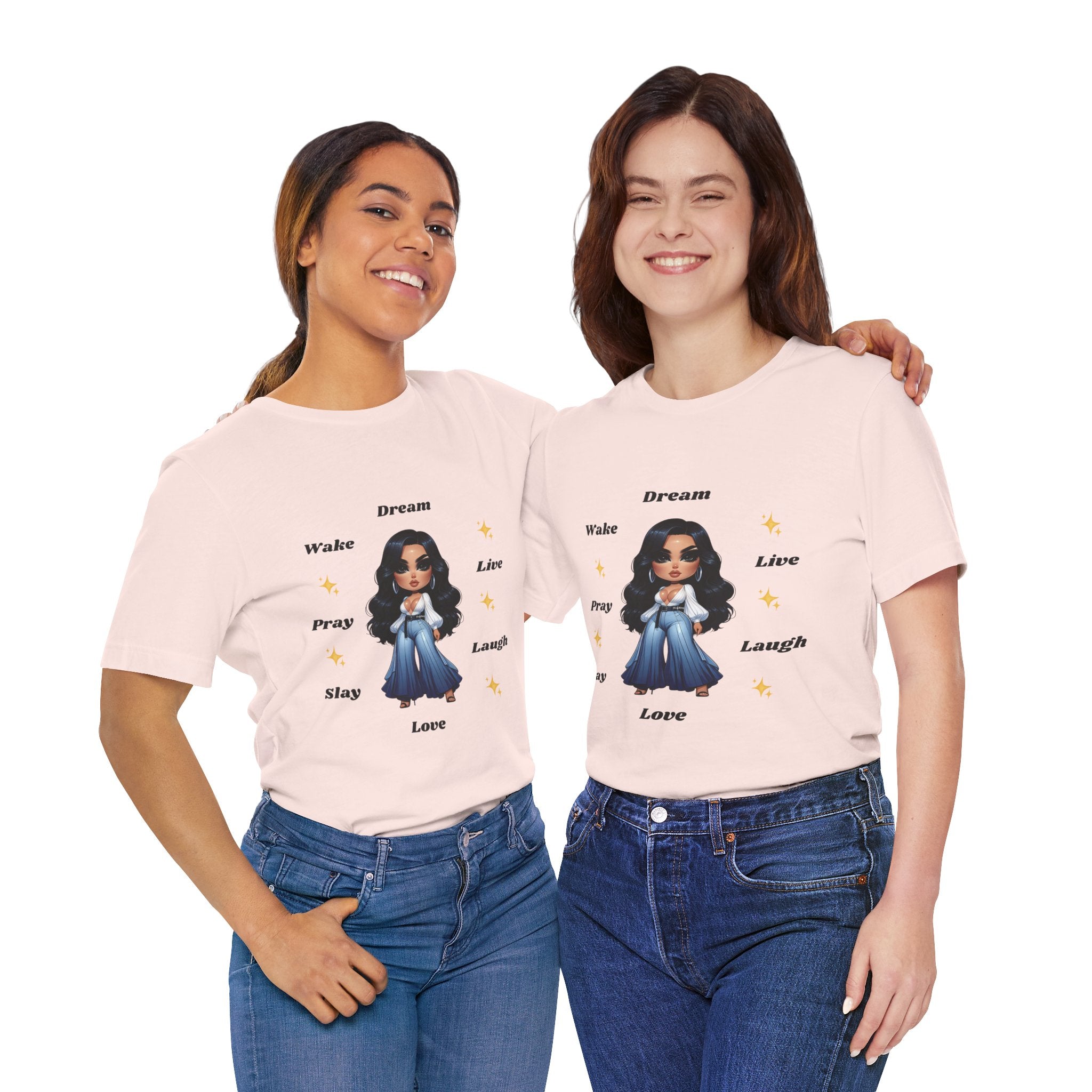 Wake Pray Slay Graphic Tee | Girl boss illustration T-Shirt