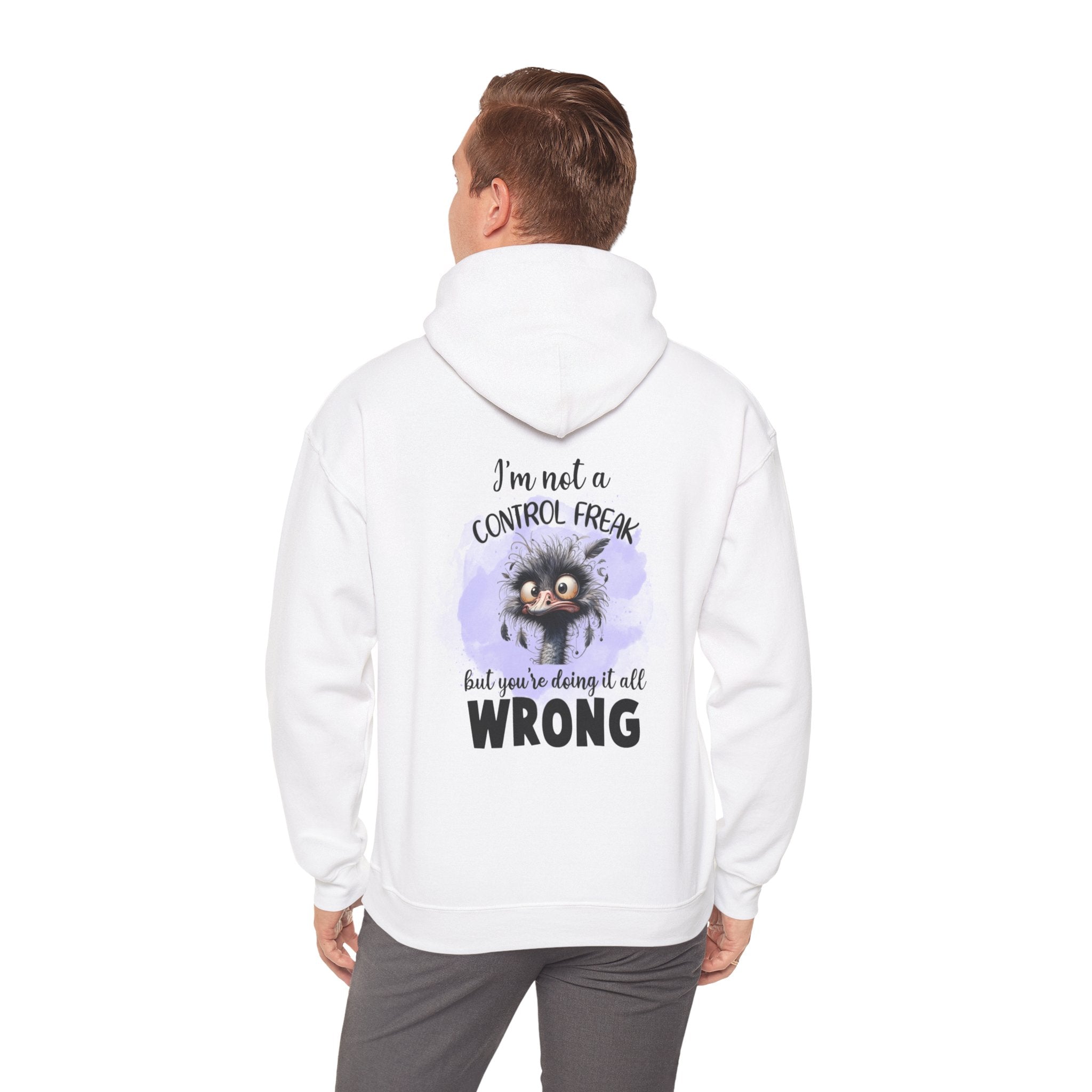 ''I'm Not a Control Feak'' Unisex Heavy Blend Hoodie with Funny Phrase