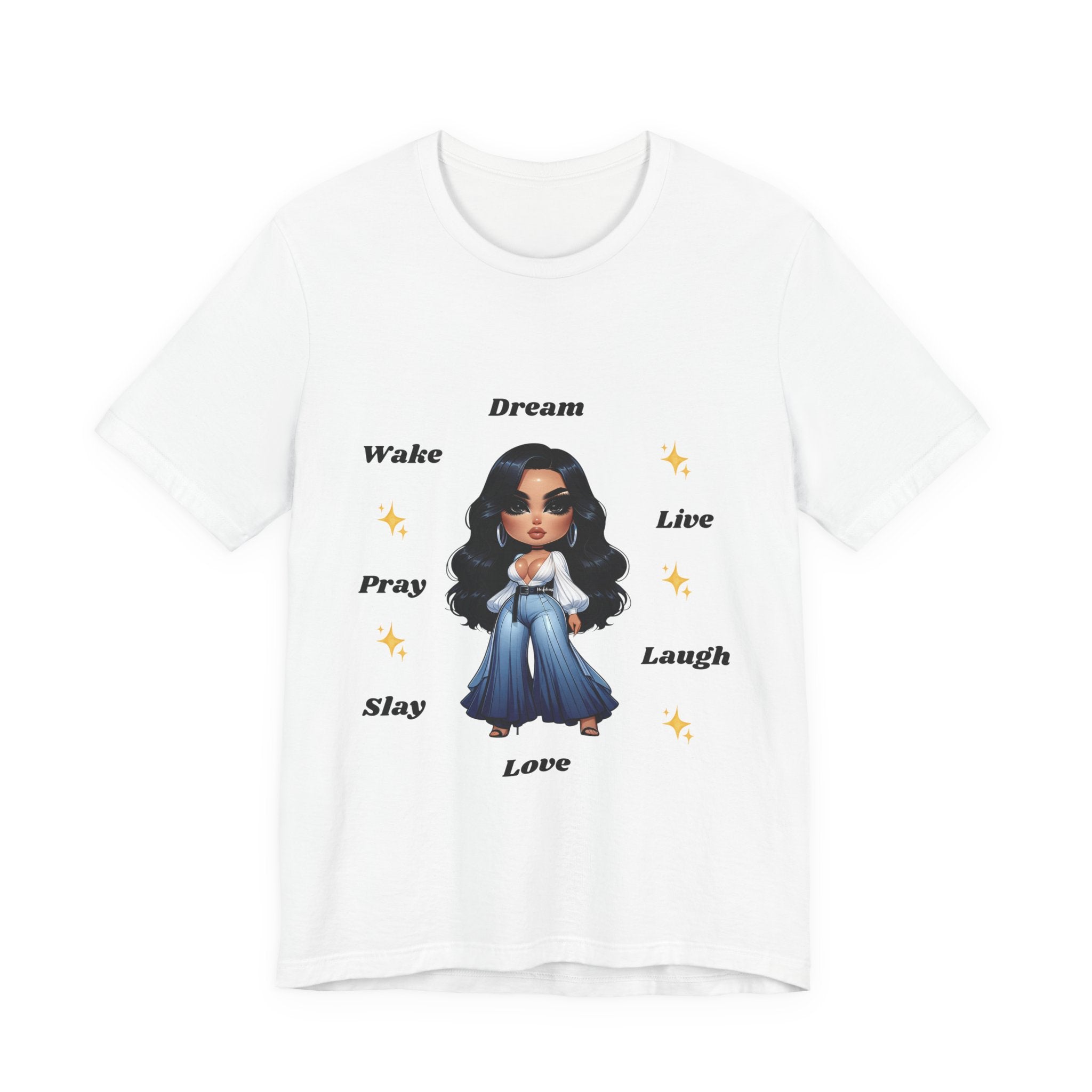 Wake Pray Slay Graphic Tee | Girl boss illustration T-Shirt